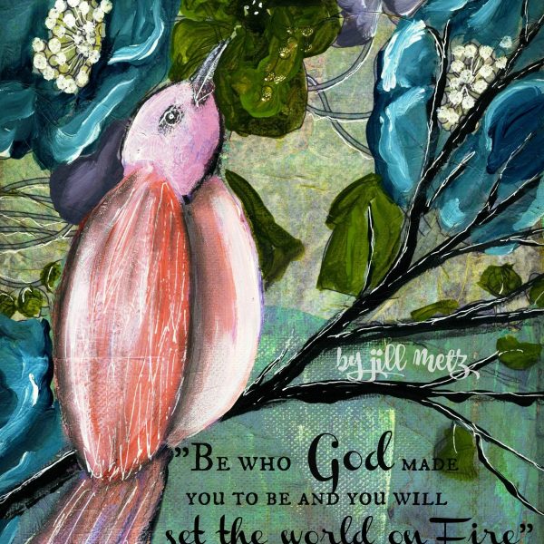 St. Catherine of Siena Quote with Bird Fine Art Print – Tru Original